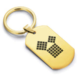 Stainless Steel Masonic 47th Problem of Euclid Symbol Dog Tag Keychain - Comfort Zone Studios