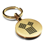 Stainless Steel Masonic 47th Problem of Euclid Symbol Round Medallion Keychain
