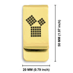 Stainless Steel Masonic 47th Problem of Euclid Symbol Classic Slim Money Clip