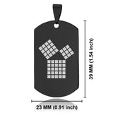 Stainless Steel Masonic 47th Problem of Euclid Symbol Dog Tag Keychain - Comfort Zone Studios