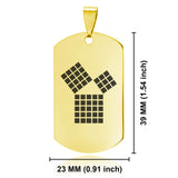 Stainless Steel Masonic 47th Problem of Euclid Symbol Dog Tag Keychain - Comfort Zone Studios