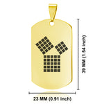 Stainless Steel Masonic 47th Problem of Euclid Symbol Dog Tag Pendant - Comfort Zone Studios