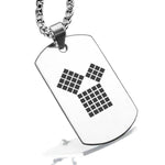Stainless Steel Masonic 47th Problem of Euclid Symbol Dog Tag Pendant - Comfort Zone Studios