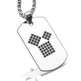 Stainless Steel Masonic 47th Problem of Euclid Symbol Dog Tag Pendant - Comfort Zone Studios
