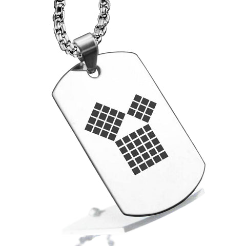Stainless Steel Masonic 47th Problem of Euclid Symbol Dog Tag Pendant - Comfort Zone Studios