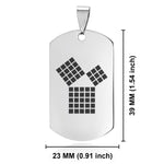 Stainless Steel Masonic 47th Problem of Euclid Symbol Dog Tag Keychain - Comfort Zone Studios