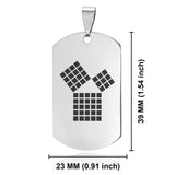 Stainless Steel Masonic 47th Problem of Euclid Symbol Dog Tag Keychain - Comfort Zone Studios