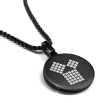 Stainless Steel Masonic 47th Problem of Euclid Symbol Round Medallion Pendant