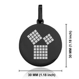 Stainless Steel Masonic 47th Problem of Euclid Symbol Round Medallion Pendant