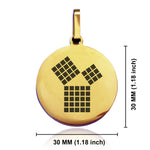Stainless Steel Masonic 47th Problem of Euclid Symbol Round Medallion Pendant