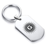 Stainless Steel Masonic Letter G Symbol Dog Tag Keychain - Comfort Zone Studios