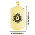 Stainless Steel Masonic Letter G Symbol Dog Tag Keychain - Comfort Zone Studios