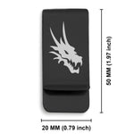 Stainless Steel Mythical Dragon Head Classic Slim Money Clip