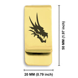 Stainless Steel Mythical Dragon Head Classic Slim Money Clip