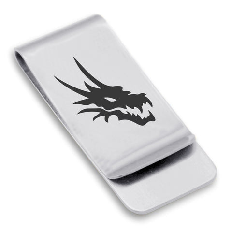 Stainless Steel Mythical Dragon Head Classic Slim Money Clip