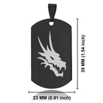 Stainless Steel Mythical Dragon Head Dog Tag Keychain - Comfort Zone Studios