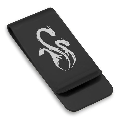 Stainless Steel Mythical Hydra Head Classic Slim Money Clip