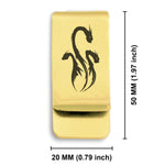 Stainless Steel Mythical Hydra Head Classic Slim Money Clip