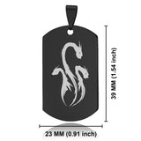 Stainless Steel Mythical Hydra Head Dog Tag Keychain - Comfort Zone Studios