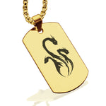 Stainless Steel Mythical Hydra Head Dog Tag Pendant - Comfort Zone Studios