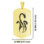 Stainless Steel Mythical Hydra Head Dog Tag Pendant - Comfort Zone Studios