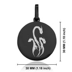 Stainless Steel Mythical Hydra Head Round Medallion Pendant
