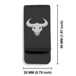 Stainless Steel Mythical Minotaur Head Classic Slim Money Clip