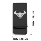 Stainless Steel Mythical Minotaur Head Classic Slim Money Clip