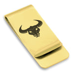 Stainless Steel Mythical Minotaur Head Classic Slim Money Clip