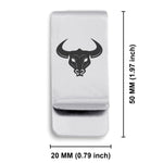 Stainless Steel Mythical Minotaur Head Classic Slim Money Clip