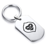 Stainless Steel Mythical Yeti Head Dog Tag Keychain - Comfort Zone Studios