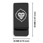 Stainless Steel Mythical Yeti Head Classic Slim Money Clip