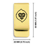 Stainless Steel Mythical Yeti Head Classic Slim Money Clip