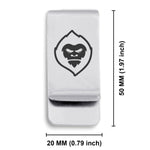 Stainless Steel Mythical Yeti Head Classic Slim Money Clip