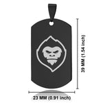 Stainless Steel Mythical Yeti Head Dog Tag Keychain - Comfort Zone Studios