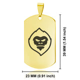 Stainless Steel Mythical Yeti Head Dog Tag Keychain - Comfort Zone Studios