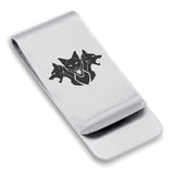 Stainless Steel Mythical Cerberus Head Classic Slim Money Clip