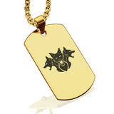 Stainless Steel Mythical Cerberus Head Dog Tag Pendant - Comfort Zone Studios