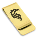 Stainless Steel Mythical Phoenix Head Classic Slim Money Clip