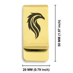 Stainless Steel Mythical Phoenix Head Classic Slim Money Clip