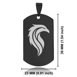 Stainless Steel Mythical Phoenix Head Dog Tag Keychain - Comfort Zone Studios