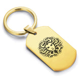 Stainless Steel Mythical Medusa Head Dog Tag Keychain - Comfort Zone Studios