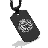 Stainless Steel Mythical Medusa Head Dog Tag Pendant - Comfort Zone Studios