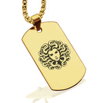 Stainless Steel Mythical Medusa Head Dog Tag Pendant - Comfort Zone Studios