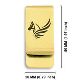 Stainless Steel Mythical Pegasus Head Classic Slim Money Clip