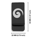 Stainless Steel Koru (Spiral) Maori Symbol Classic Slim Money Clip