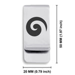 Stainless Steel Koru (Spiral) Maori Symbol Classic Slim Money Clip