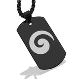 Stainless Steel Koru (Spiral) Maori Symbol Dog Tag Pendant - Comfort Zone Studios