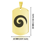 Stainless Steel Koru (Spiral) Maori Symbol Dog Tag Keychain - Comfort Zone Studios