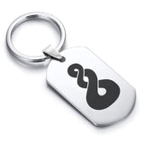 Stainless Steel Pikorua (Twist) Maori Symbol Dog Tag Keychain - Comfort Zone Studios